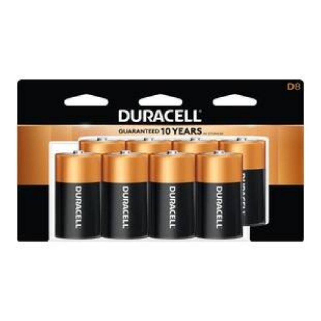 DURACELL 8PK D Alkaline Battery