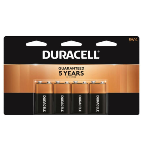 DURACELL 4PK 9V Alkaline Battery