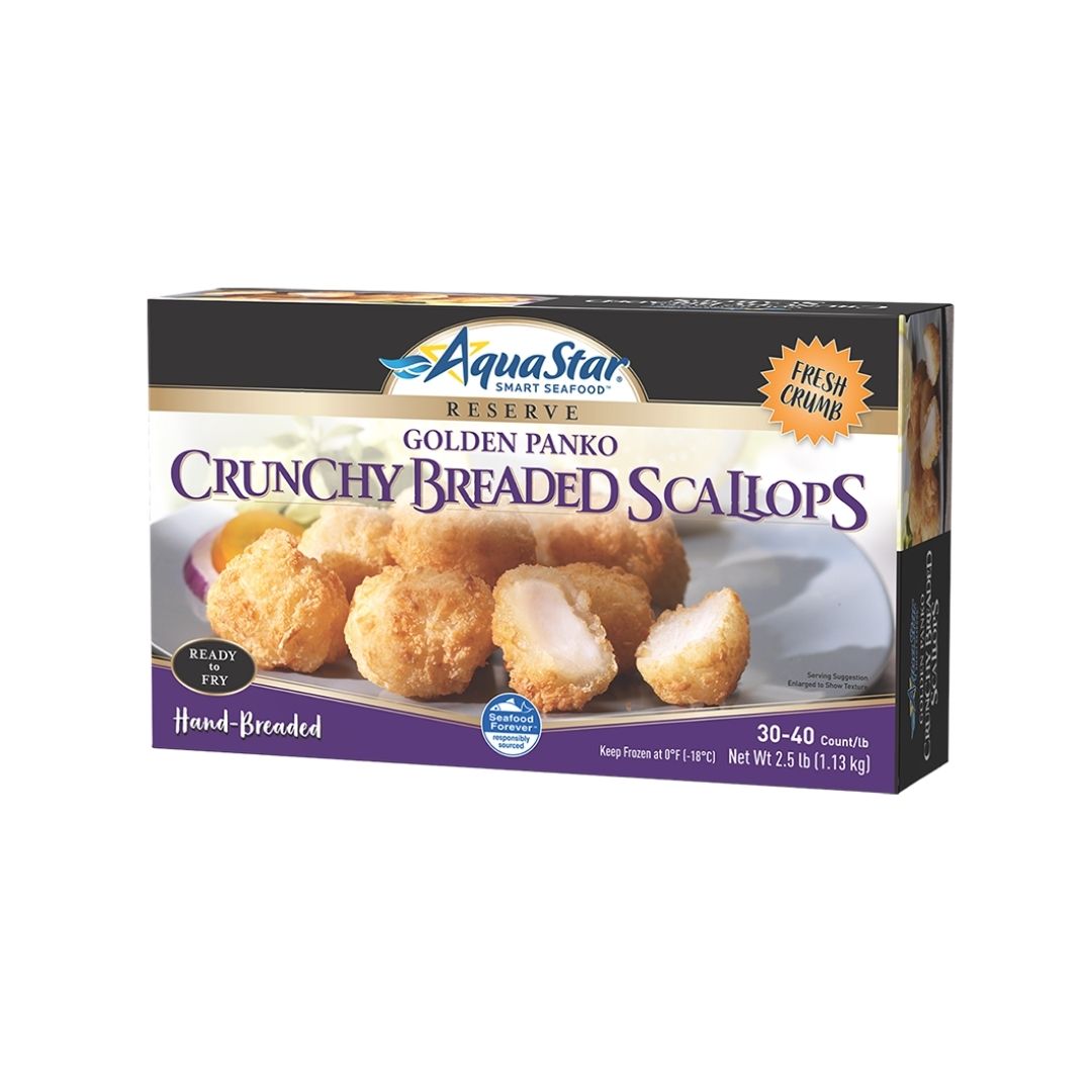 BREADED SCALLOPS 4/2.5LB