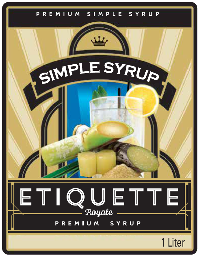 ETIQUETTE SUGAR SYRUP 1L