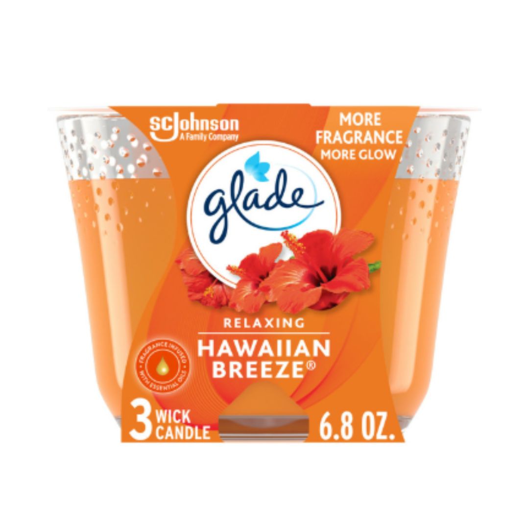 GLADE CANDLE SHEER VANILLA 6.8OZ / 3