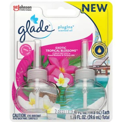 GLADE Plug-In Scented Oil REF TROPICAL BLOSSOMS (6 x 1.34oz)