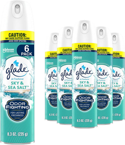 Glade Air Freshener Room Spray, Sky & Sea Salt, 8.3 oz / 6