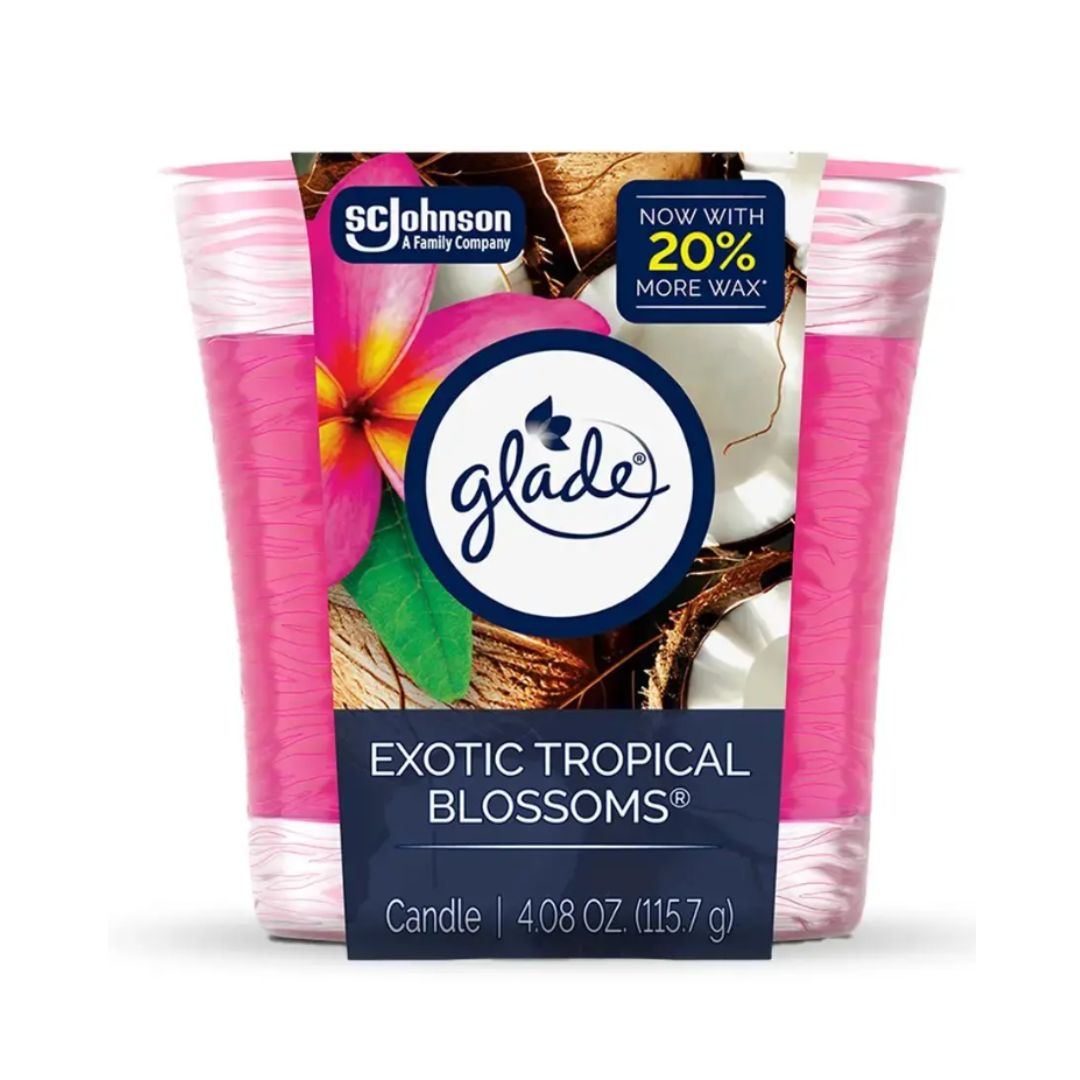 Glade Exotic Tropical Blossoms Single-Wick Candle 4.08 oz x 6