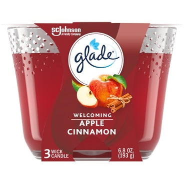 GLADE CANDLE APPLE CINNAMON 6.8OZ / 6