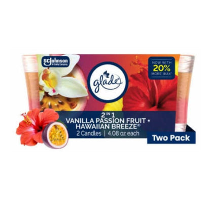GLADE CANDLE 2PK VANILLA BEAN 8.16OZ / 3