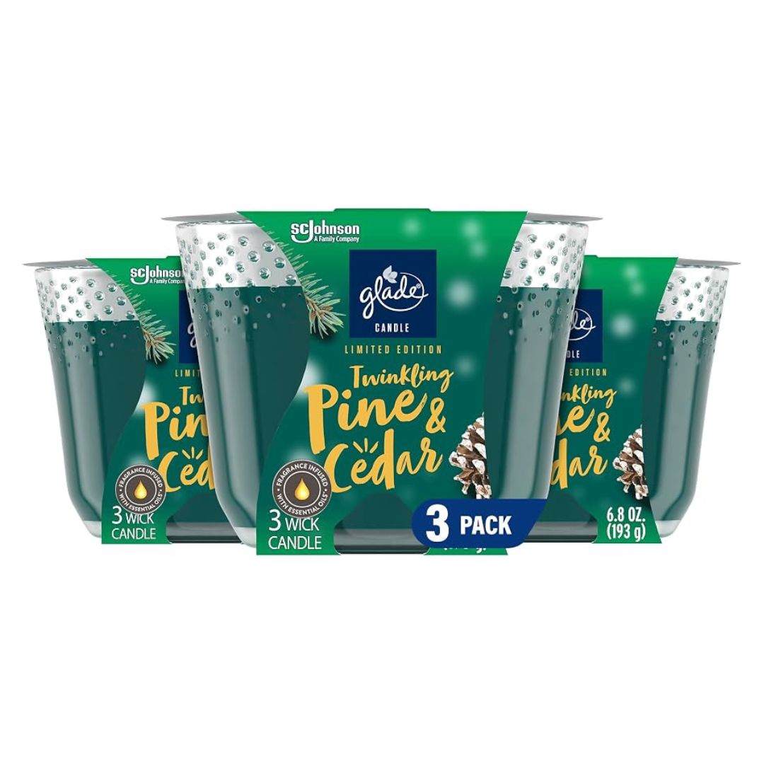 GLADE CANDLE TWINKLE PINE 6.8OZ / 3