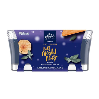 GLADE CANDLE 2PK FALL NIGHT LONG 8.16OZ / 3