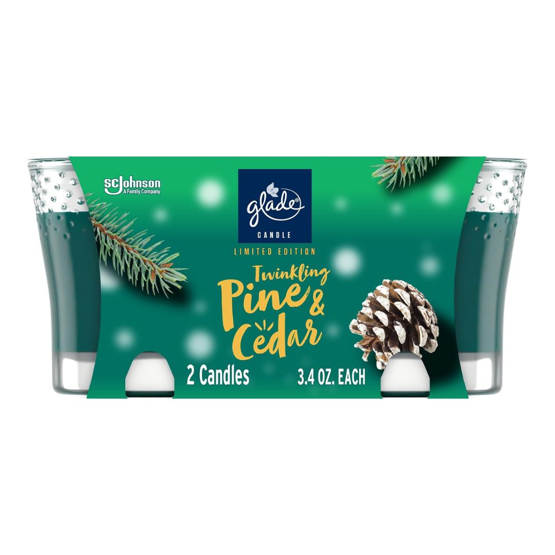 GLADE CANDLE 2PK TWK PINE 8.16OZ/  3