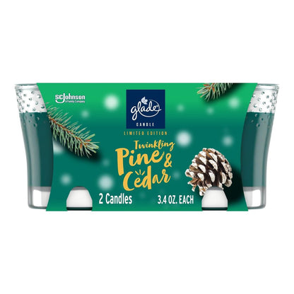 GLADE CANDLE 2PK TWK PINE 8.16OZ/  3