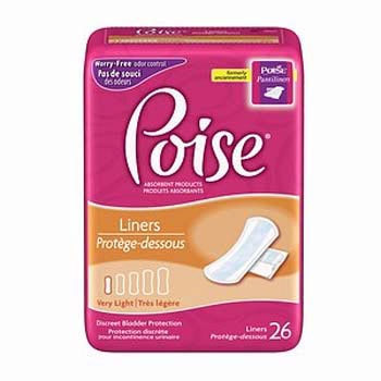 POISE ADULT LINER 26X8/CS