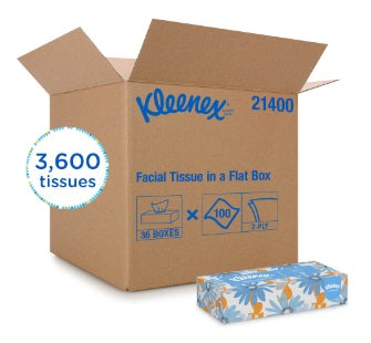 KLEENEX® Facial Tissue White 1 Case = 36 Boxes 1 Box= 100 Sheet(s)