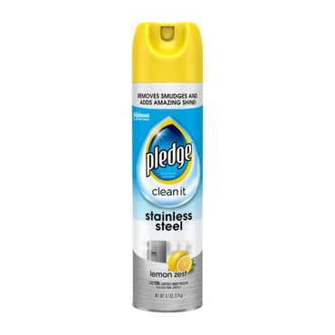 Pledge® Expert Care™, Stainless Steel Cleaner, Aerosol, Lemon Scent,  (6 x 9.7oz)