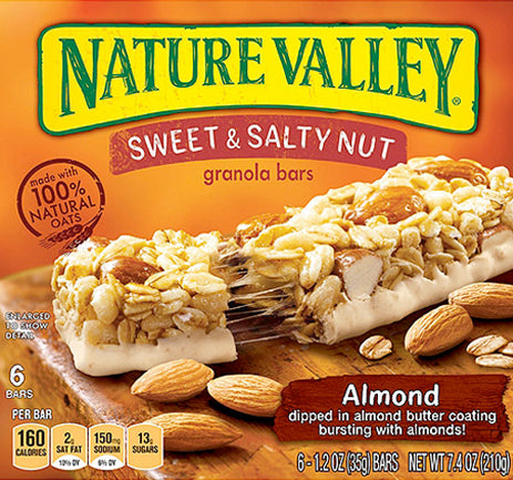Nature Valley Sweet & Salty Almond nut Granola Bars 7.4oz 12/pack
