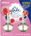 GLADE Plug-in Scented Oil  Bubbly Berry Splash, 1.34 Fl Oz, 2 Count