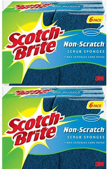 SCOTCH-BRITE 3M NON-SCRATCH SPONGE (12 PACK)