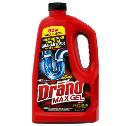 DRANO MAX CLOG REMOVER ( 6 x 80 oz )