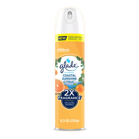 Glade Room Air Freshener Spray, Coastal Sunshine Citrus, 8.3 oz /6