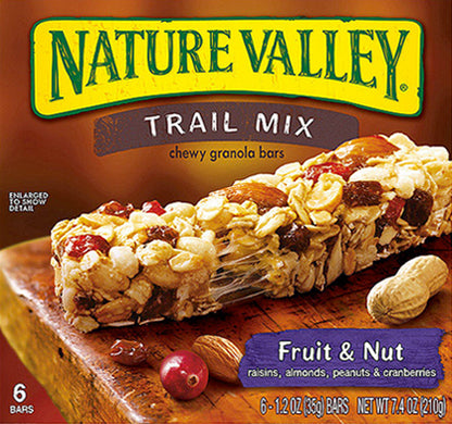 Nature Valley GRANOLA BARS FRUIT & NUT 7.4Z 6Pack (12x6Pack)