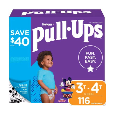 Pull-ups Training Pants for Boys Size 3T-4T Box/116pcs