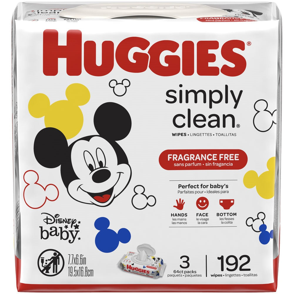 HUGGIES SIMPLY CLEAN WIPES ( 3 x 192CT )
