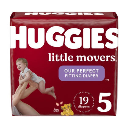 Huggies Little Movers Diapers Jumbo Pack, Size 5 , 19 / 4