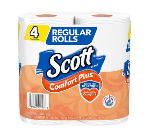 Scott Comfort Plus Toilet Paper Rolls, 4-ct. / 12 Case