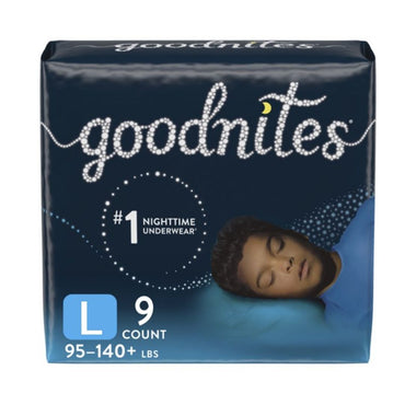 GOODNITES UNDERPANT BOY LARGE 9PC / 4
