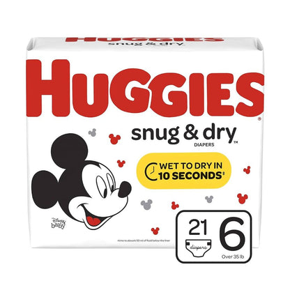 Huggies Snug & Dry Diapers, Size 6 Jumbo, 21 Count / 4
