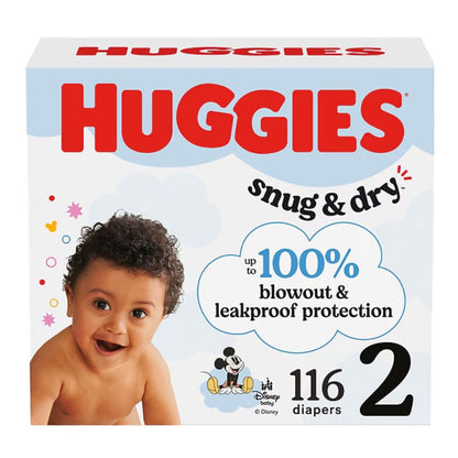 Huggies Snug & Dry Baby Diapers, Size 2, 116/ 1
