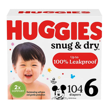 Huggies Snug & Dry Baby Diapers, Size 6 (35+ lbs) - 112 Count
