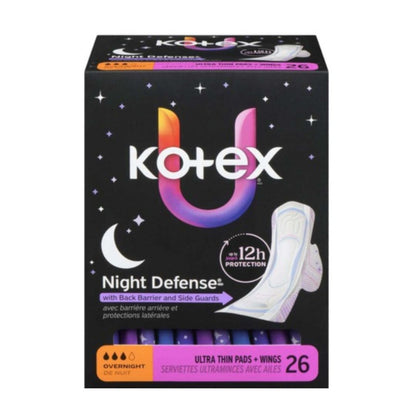 KOTEX Ultra Thin OVERNIGHT With Wings 3 X 26