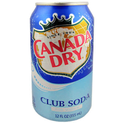 Canada Dry Club Soda, 12 Fl Oz Cans, 12 Ct (24 PACK)