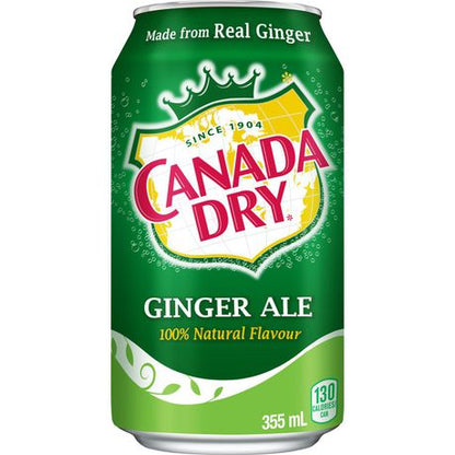 CANADA DRY GINGER ALE, 12 FL OZ CANS, (24 PACK)