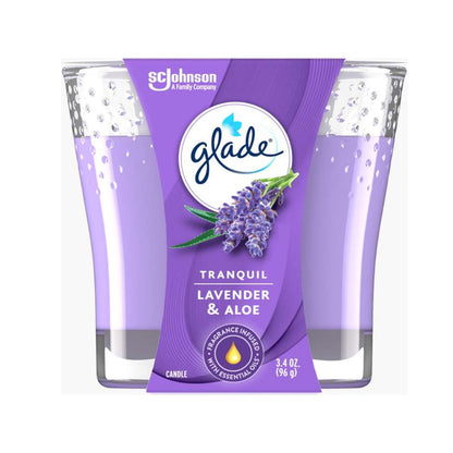 GLADE CANDLE LAVENDER ALOE 3.4OZ /6CS
