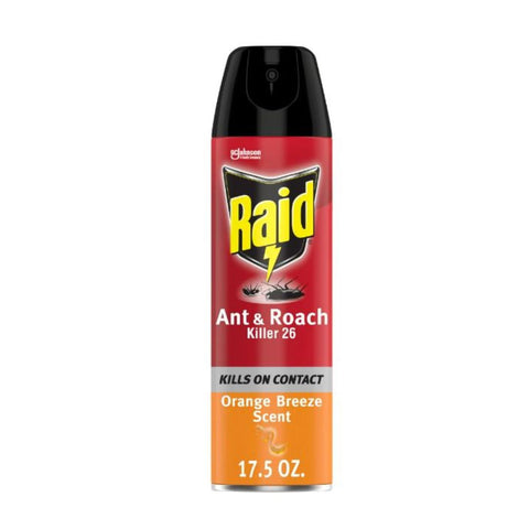 Raid Ant & Roach Killer 26, Orange Breeze Scent, 17.5 oz / 12CS