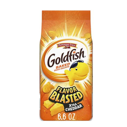 Goldfish Flavor Blasted Xtra Cheddar Cheese Crackers - 6.6 Oz / 24