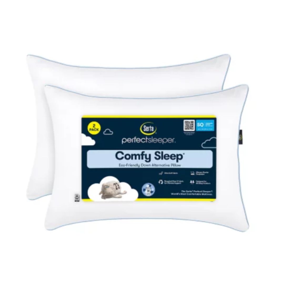 Serta Gel Memory Foam Cluster Standard Pillows (2-Pack)