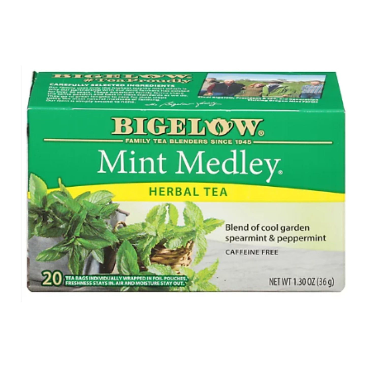Bigelow Tea Bags Herbal Mint Medley 20 Count