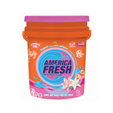 AMERICA FRESH DETERGENT W/ SOFTENER PINK 9KG 20LB / 1