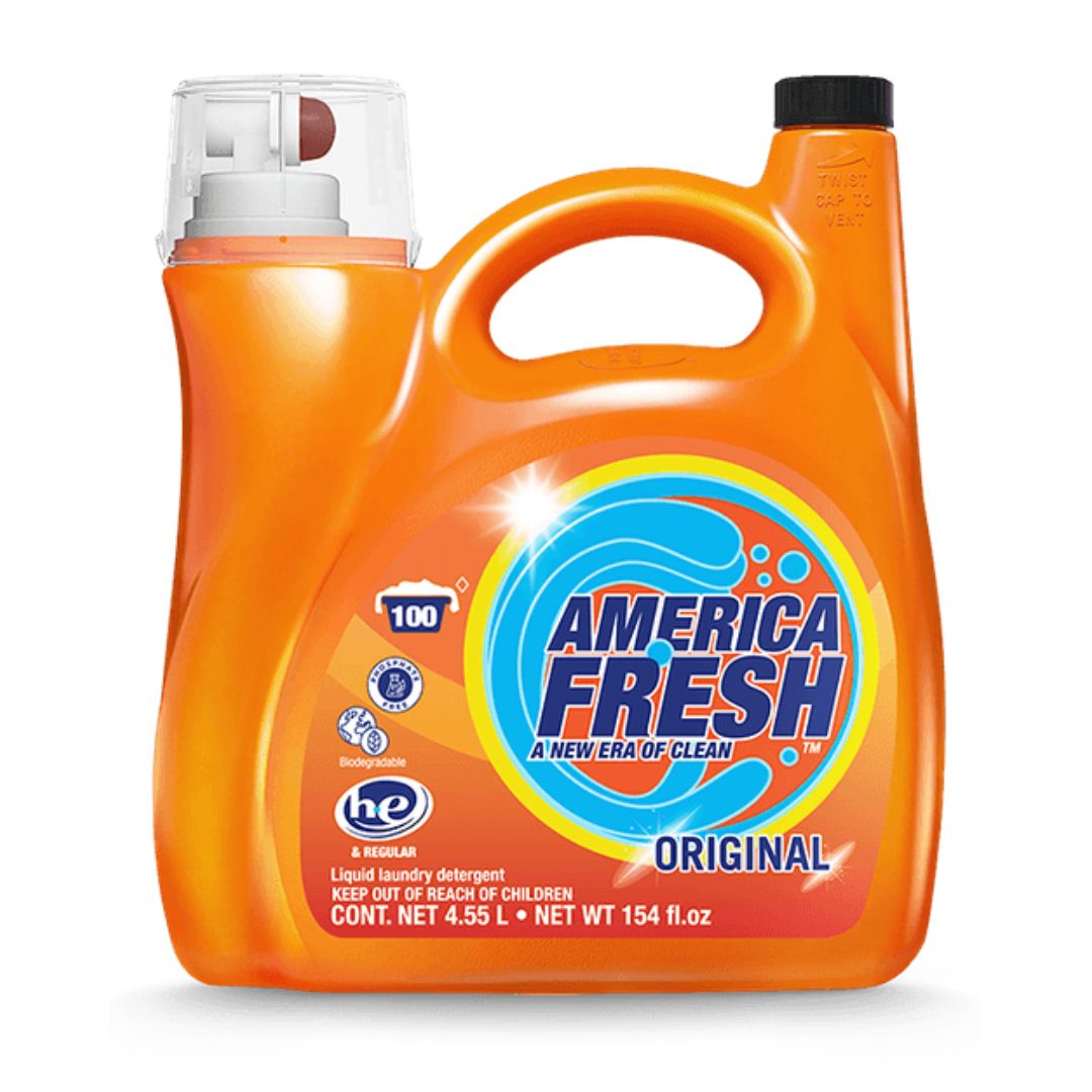 America Fresh Liquid Detergent Original Orange 4.55L / 2