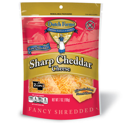 HILLANDALE SHARP CHEDDAR SHREDDED 2LB / 6
