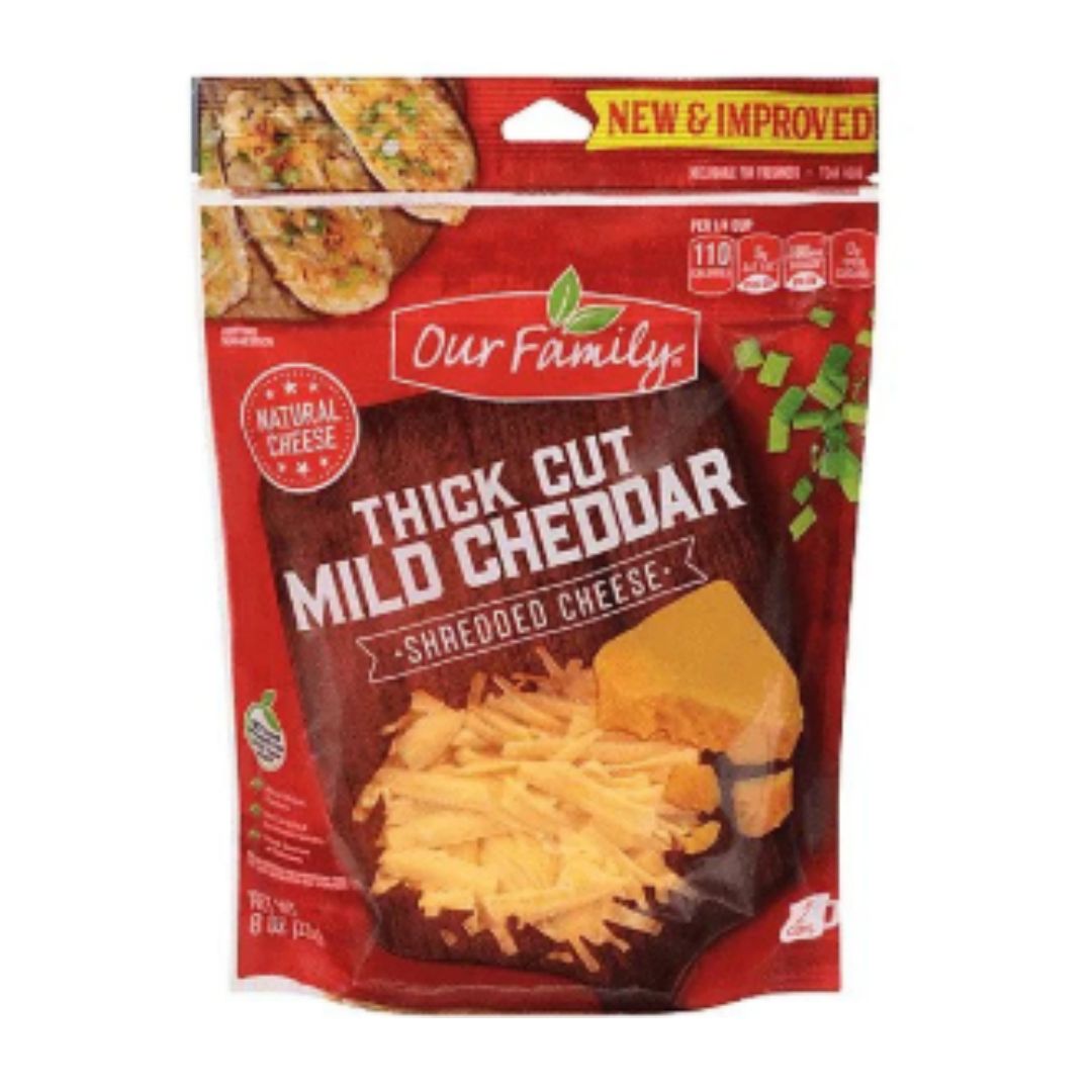 HILLANDALE THICK CUT MILD CHEDDAR SHREDDER 8OZ / 12