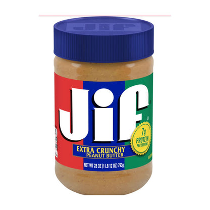 JIF CRUNCH PEANUT BUTTER 28 OZ