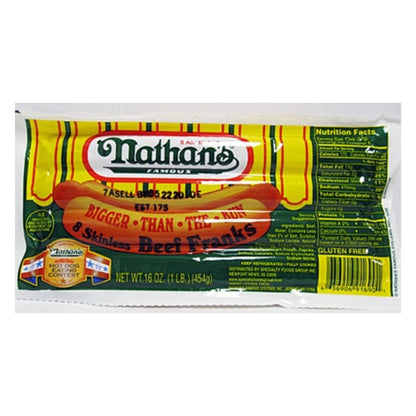 NATHAN BIGGER BUN FRANK 12 OZ