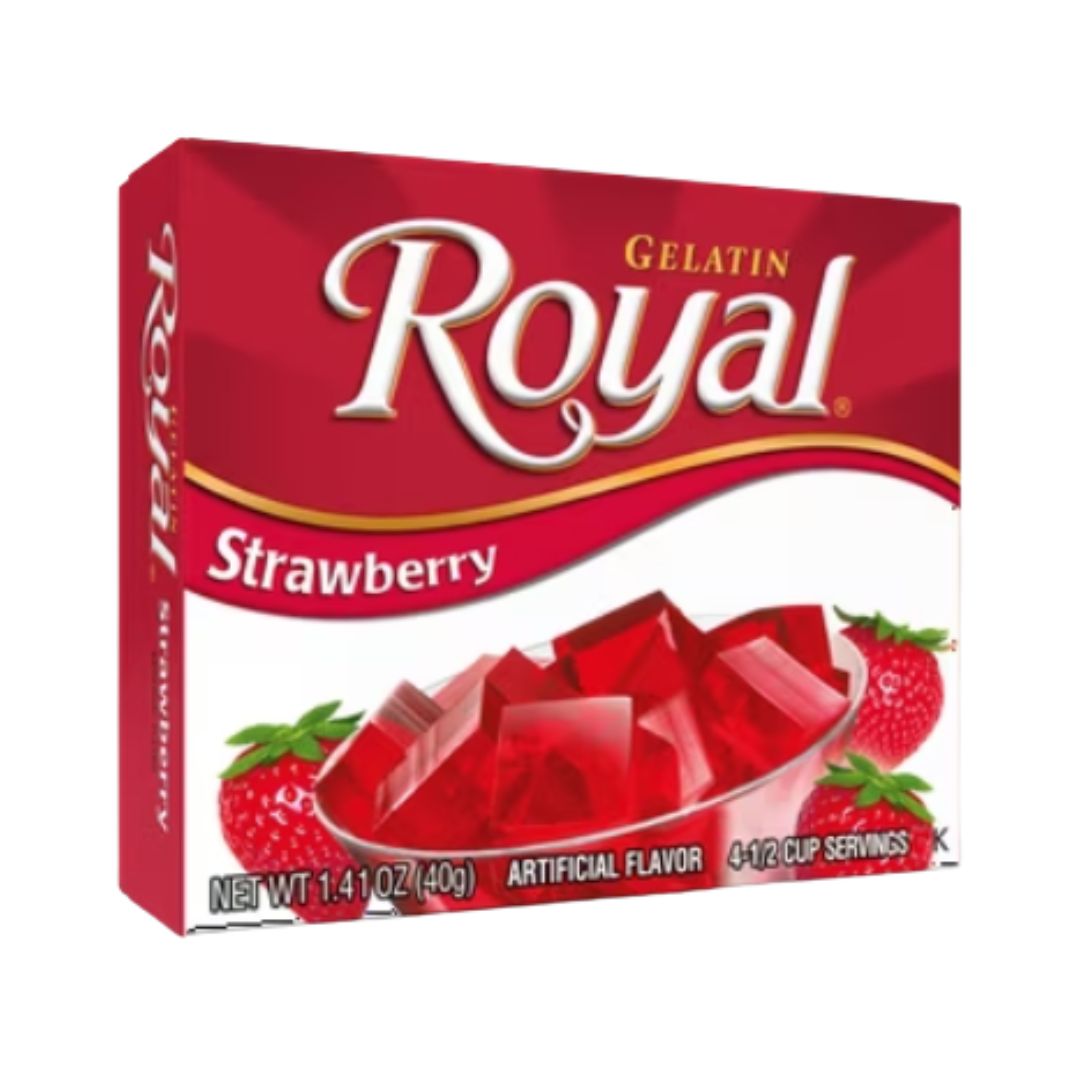 ROYAL STRAWBERRY GELATIN 1.41 OZ / 12