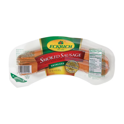 ECKRICH SKINLESS SMOKED SAUSAGE 12 / 14OZ