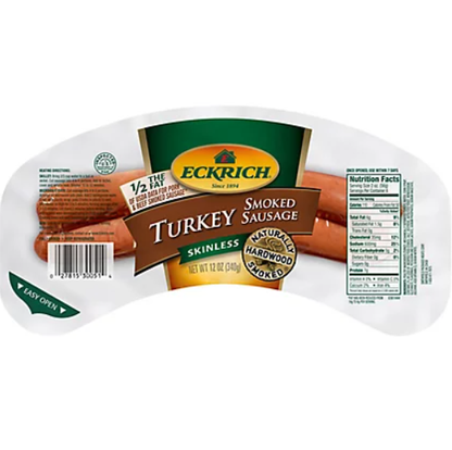 ECKRICH SKINLESS TURKEY SMOKED SAUSAGE 12 / 13OZ