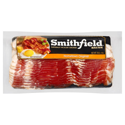 SMITHFIELD HOMETOWN ORIGINAL NATURALLY HARDWOOD SMOKED BACON 24-12OZ