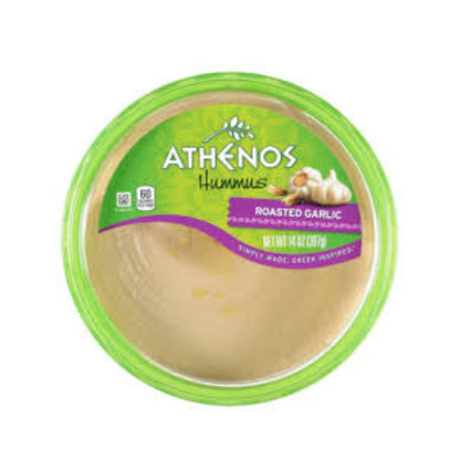 ATHENOS ROAST GARLIC HUMMUS 14OZ / 9